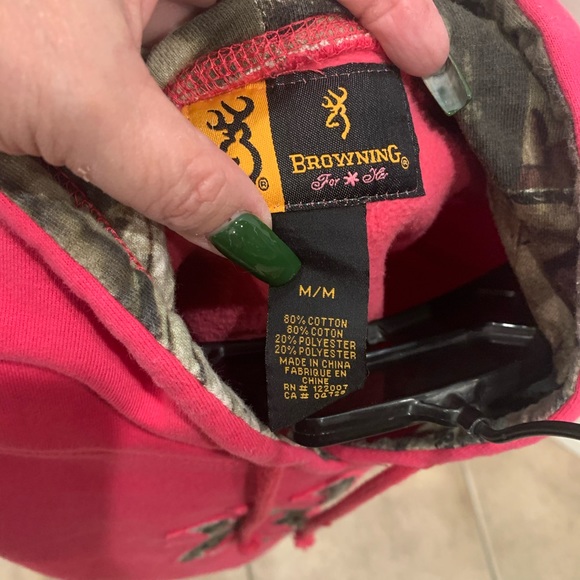 Browning hot pink camo sweatshirt Size Medium - Picture 6 of 10
